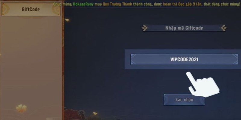 Nhận giftcode dễ dàng qua trang chủ