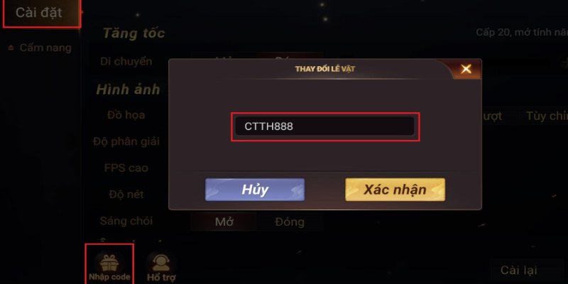 Những lưu ý quan trọng khi thành viên nhập giftcode