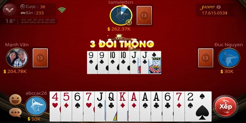 Hướng dẫn sắp xếp bài chuẩn trong ván